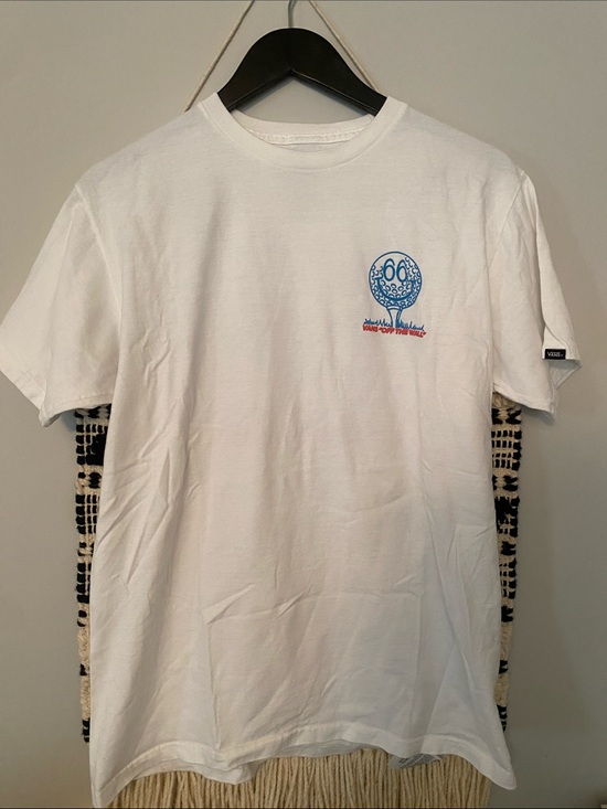 Vans Other - Vans Tshirt golf 66 size medium men’s white short sleeve Tshirt 100% cotton tee